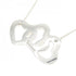 Open Heart Pendant Necklace Sterling Silver 15.4mm