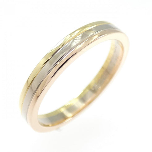 Vendome Louis Cartier Band Ring 18K Tricolor Gold