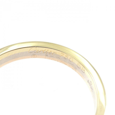Vendome Louis Cartier Band Ring 18K Tricolor Gold
