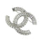 Brooch Silver with Clear Crystal