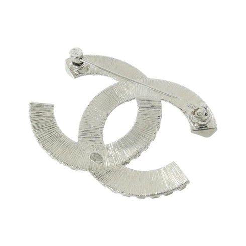 Brooch Silver with Clear Crystal