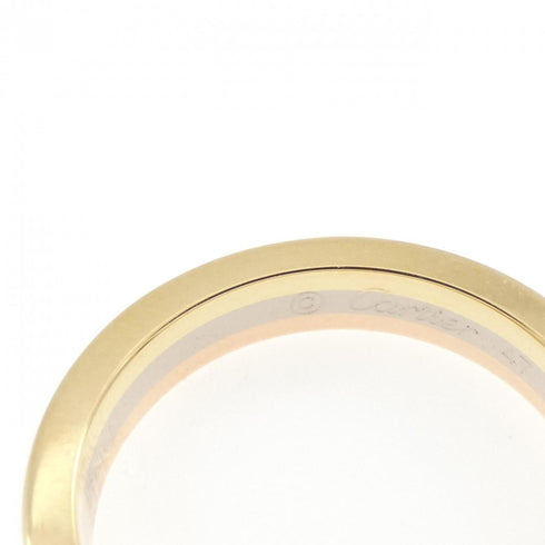 Vendome Louis Cartier Band Ring 18K Tricolor Gold