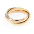 Vendome Louis Cartier Band Ring 18K Tricolor Gold