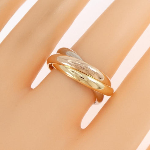 Vendome Louis Cartier Band Ring 18K Tricolor Gold