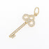Fleur-de-lis Key Pendant Necklace 18K Yellow Gold with Diamond