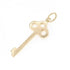 Fleur-de-lis Key Pendant Necklace 18K Yellow Gold with Diamond