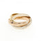 Vendome Louis Cartier Band Ring 18K Tricolor Gold