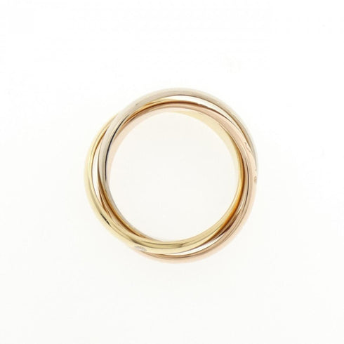 Vendome Louis Cartier Band Ring 18K Tricolor Gold
