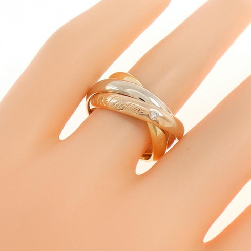 Vendome Louis Cartier Band Ring 18K Tricolor Gold
