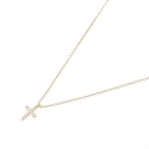 Pendant Necklace 18K Rose Gold Mini with Diamond