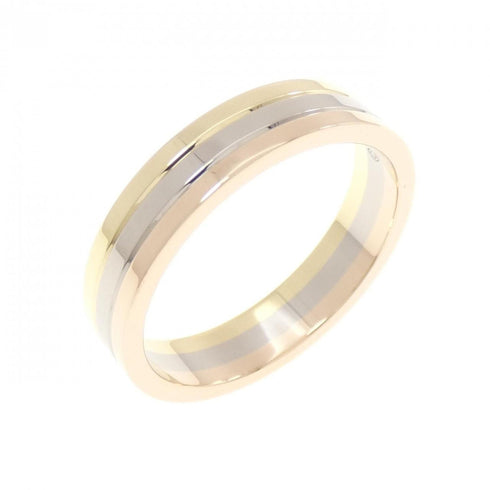 Vendome Louis Cartier Band Ring 18K Tricolor Gold