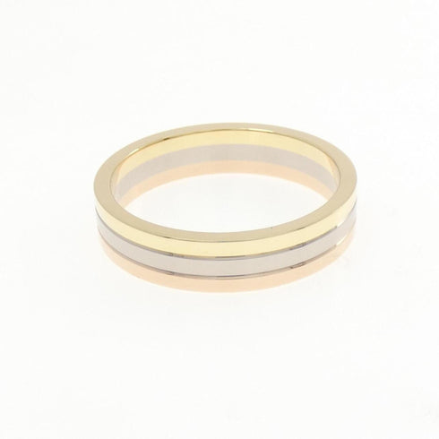 Vendome Louis Cartier Band Ring 18K Tricolor Gold