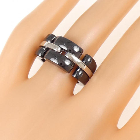 Ultra Collection Ring Ceramic and 18K White Gold Large