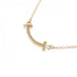 T Smile Mini Pendant Necklace 18K Rose Gold