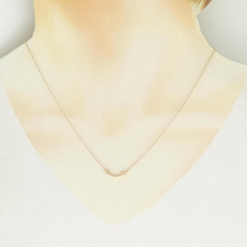 T Smile Mini Pendant Necklace 18K Rose Gold