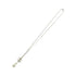 Pendant Necklace Gold and White with Artificial Pearl and Crystal