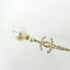 Pendant Necklace Gold and White with Artificial Pearl and Crystal