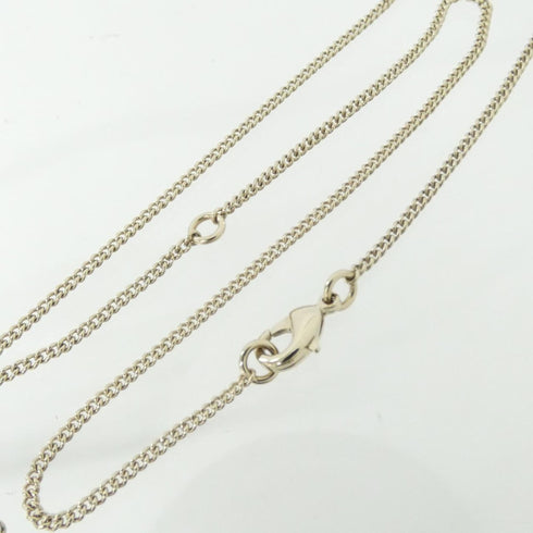 Pendant Necklace Gold and White with Artificial Pearl and Crystal
