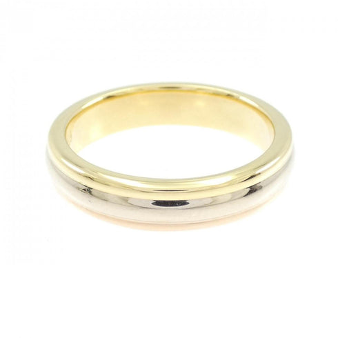 Vendome Louis Cartier Band Ring 18K Tricolor Gold