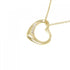 Open Heart Pendant Necklace 18K Yellow Gold 13.5mm