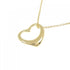 Open Heart Pendant Necklace 18K Yellow Gold 13.5mm