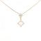 Pendant Necklace 18K Rose Gold with Diamond and Quartz