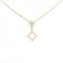 Pendant Necklace 18K Rose Gold with Diamond and Quartz