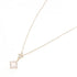 Pendant Necklace 18K Rose Gold with Diamond and Quartz