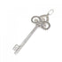 Fleur-de-lis Key Pendant Platinum with Diamond
