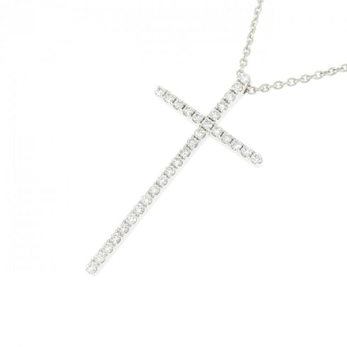 Pendant Necklace 18K White Gold Large with Diamond