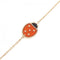 Lucky Spring Closed Wing Ladybug Bracelet 18K Rose Gold