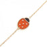 Lucky Spring Closed Wing Ladybug Bracelet 18K Rose Gold