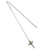 Cross Pendant Necklace Sterling Silver and 18K Yellow Gold