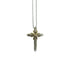 Cross Pendant Necklace Sterling Silver and 18K Yellow Gold