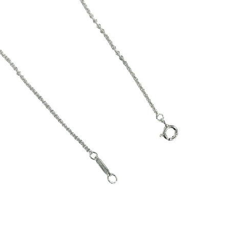Cross Pendant Necklace Sterling Silver and 18K Yellow Gold