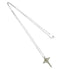 Cross Pendant Necklace Sterling Silver and 18K Yellow Gold