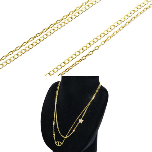 Pendant Necklace Metal Gold with Crystal