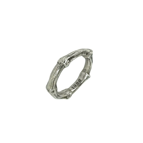 Vintage Bamboo Ring Sterling Silver