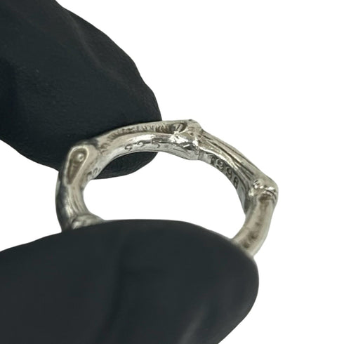Vintage Bamboo Ring Sterling Silver