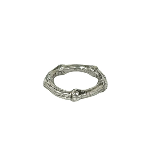 Vintage Bamboo Ring Sterling Silver
