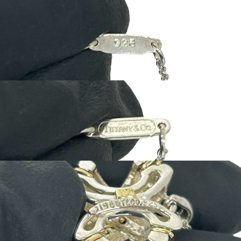 Signature Cross Pendant Necklace Sterling Silver and 18K Yellow Gold