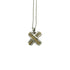 Signature Cross Pendant Necklace Sterling Silver and 18K Yellow Gold