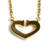 C Heart Pendant Necklace 18K Yellow Gold with Diamonds