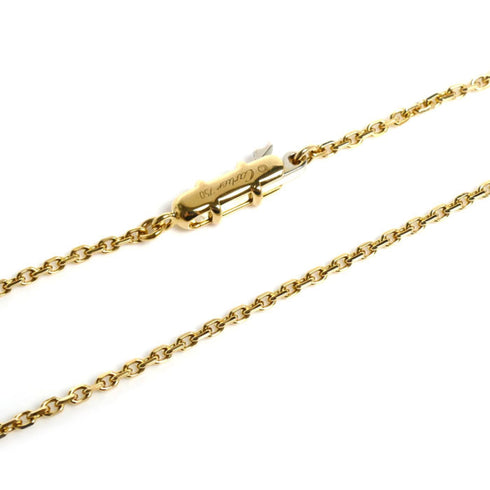 C Heart Pendant Necklace 18K Yellow Gold with Diamonds