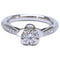 Camellia Half Eternity Ring Platinum