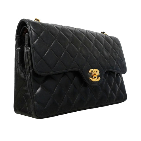 Vintage CC Chain Flap Bag Quilted Lambskin Medium
