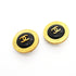 CC Logo Circle Clip-On Earrings Metal Gold-Tone Metal