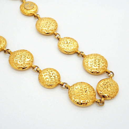 Mademoiselle Circle Pendant Necklace Metal