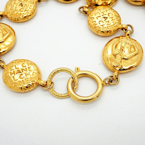 Mademoiselle Circle Pendant Necklace Metal