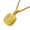 Pendant Necklace Gold and Rhinestone